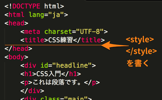 styleタグを書く