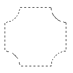 角を丸める凹ませる