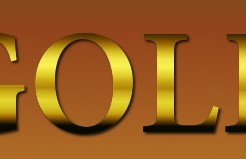 金色光沢のあるゴージャスなロゴの作り方