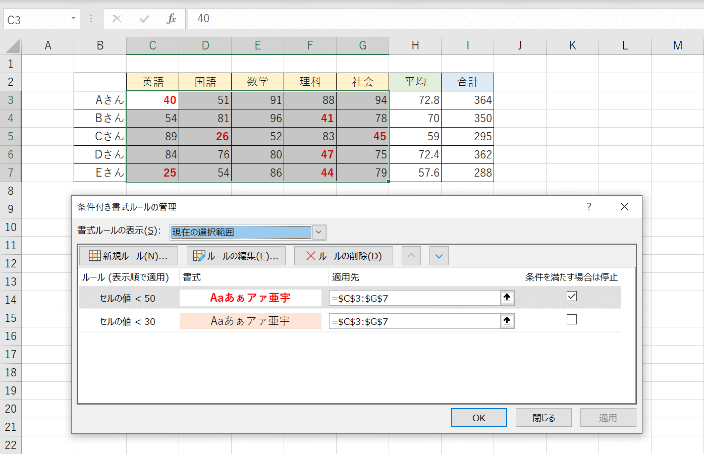 条件を満たす場合は停止