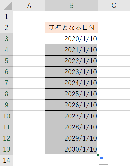 年単位の連続データ結果