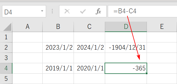 再度日付を打ち直し