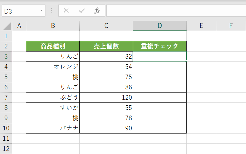 重複データを削除した結果