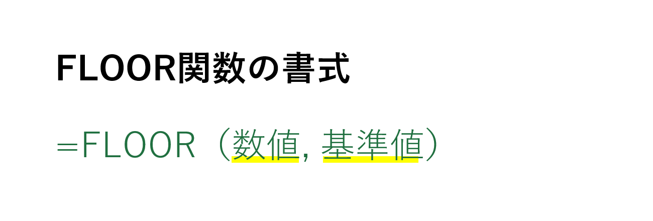 FLOOR関数の書式