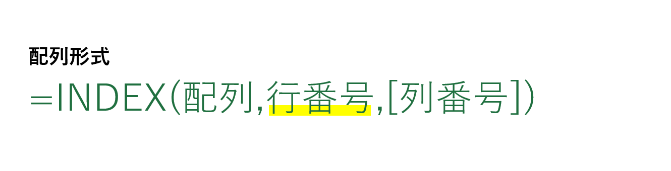 INDEX関数の行番号