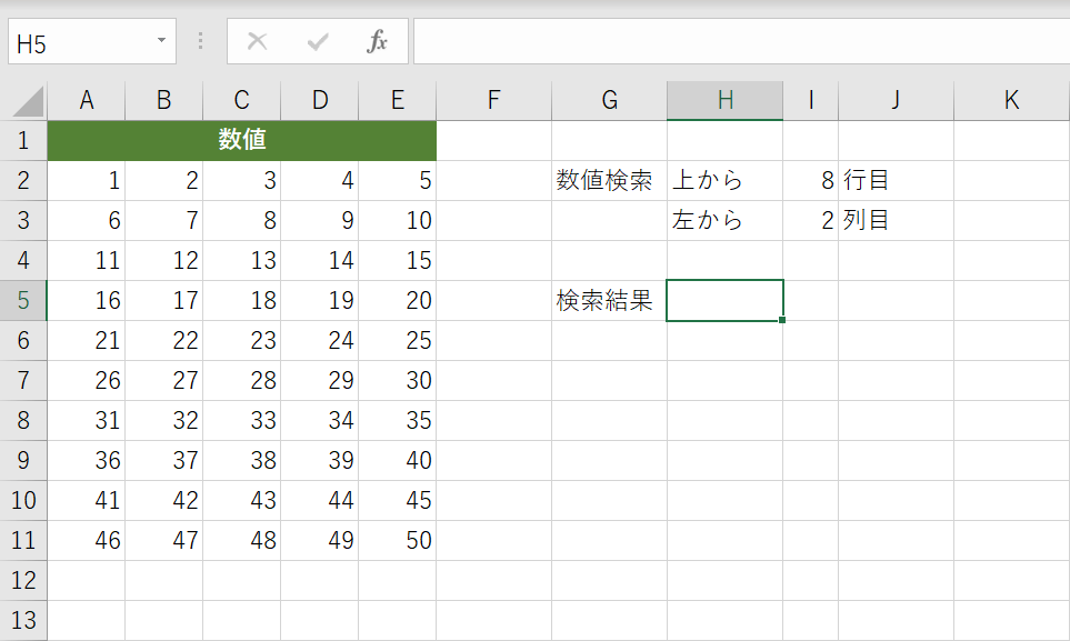 表形式のデータを用意する