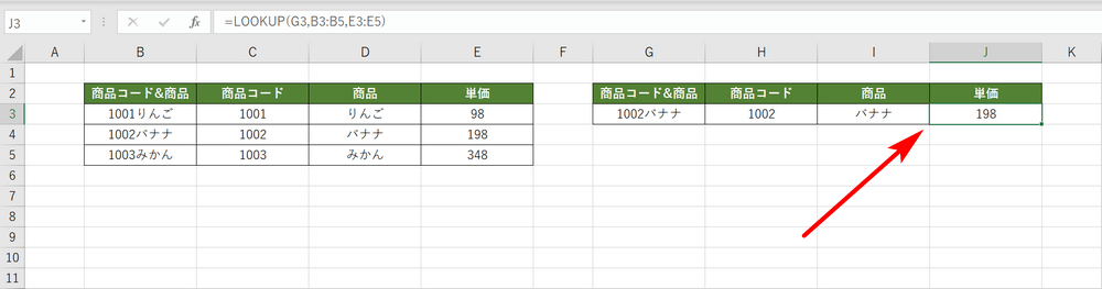 複数条件の結果