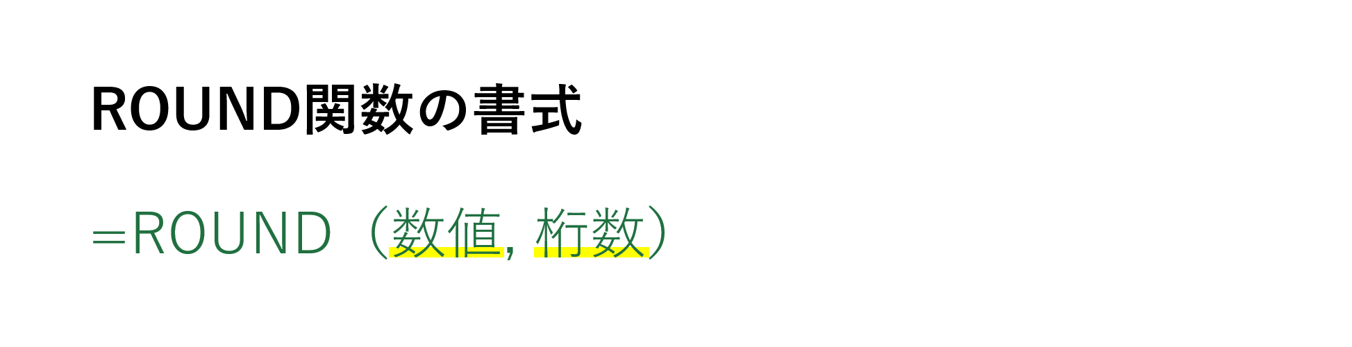 ROUND関数の書式