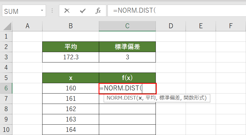 関数の入力