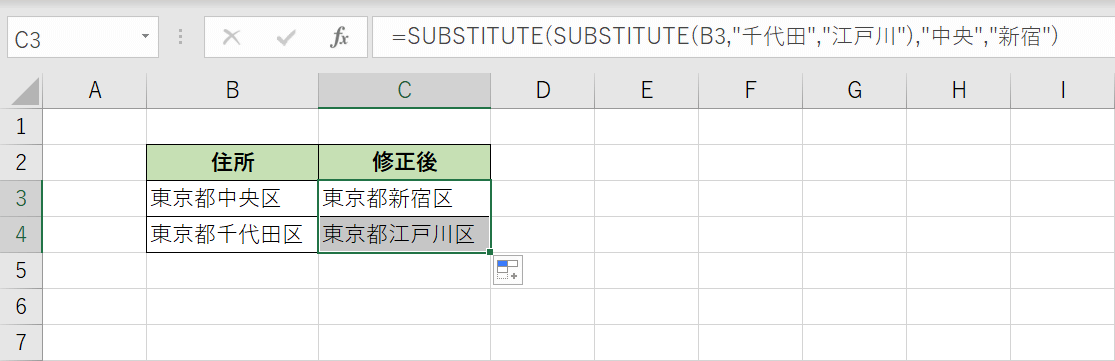 関数の結果