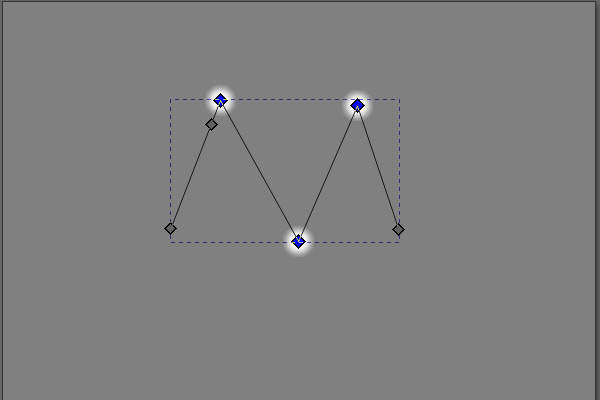 24. 右から2本目のセグメントが追加選択される