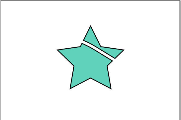 5. 星形のシェイプから減算される