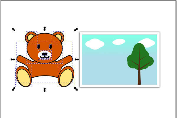 2. クマのオブジェクト群を選択する