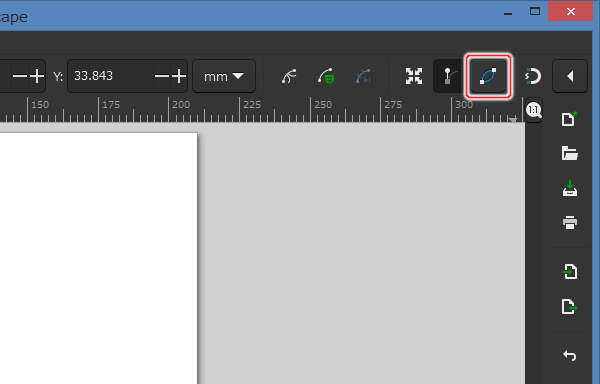 46. ツールコントロールの[パスのアウトラインを表示]ボタンをオンにする