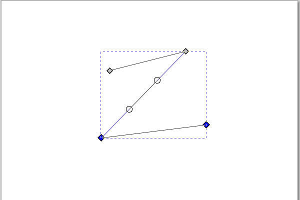 16. クリックしたセグメントの両端のノードが選択される