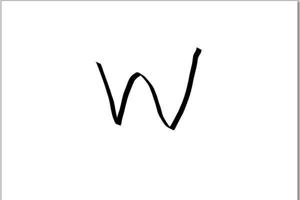 4. マウスカーソルの動きに沿った線が引かれる