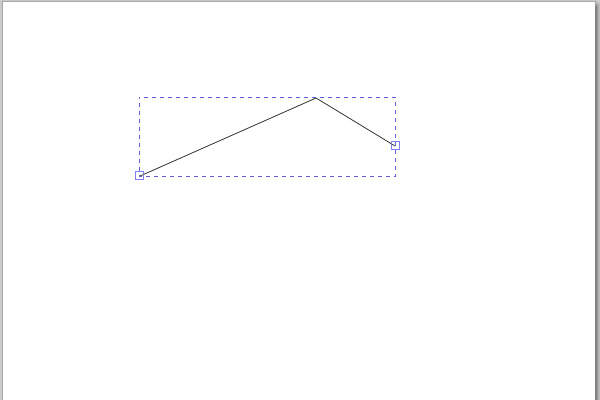3. クリック位置をつなぐ直線が引かれる