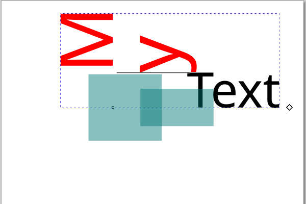 11. 選択中の文字が90度単位で回転する