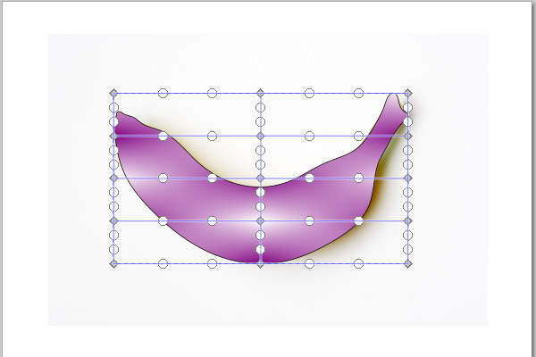 1. 4行 x 2列でメッシュを作成する