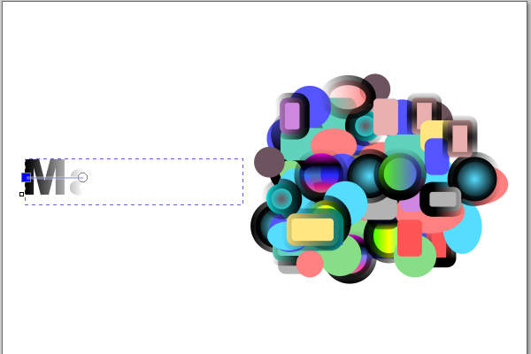 15. グラデーションの終点に完全不透明の黒色がセットされる