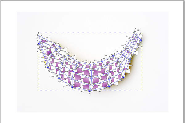 36. メッシュの枠の線がベジェ曲線に戻る