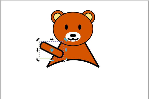 10. 手の矩形が回転する