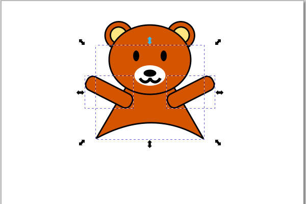 14. 胴体・右手・左手のストロークの幅を 1 に設定