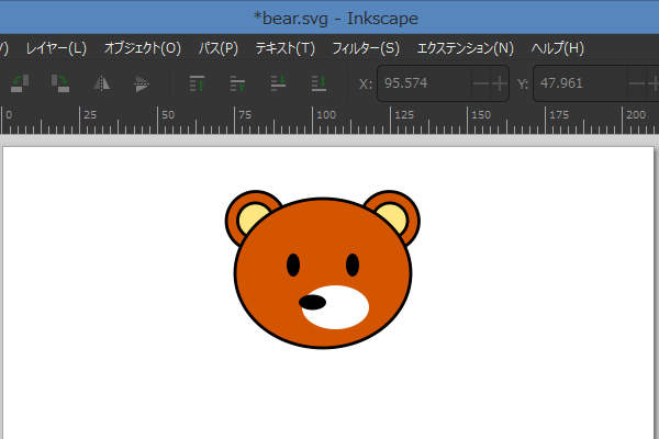 1. 白フチと鼻を描く