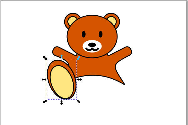 6. 右足の外側と内側が複製される