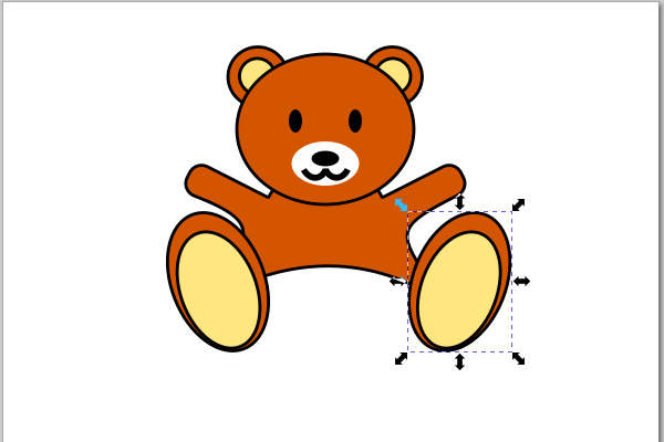 9. 左足が水平反転される