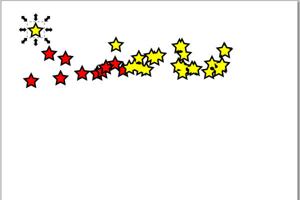 25. 最初の星形のみを選択する