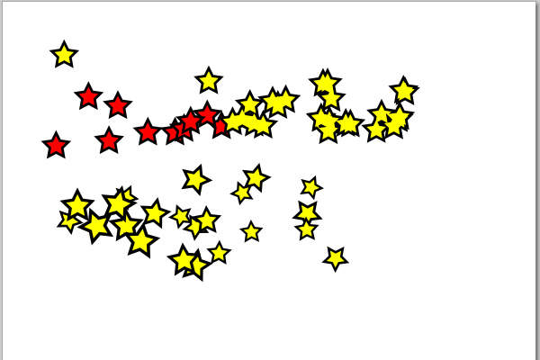 30. 星形が複製される