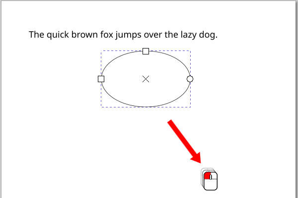 16. 作成したい星形を囲む円の中心から円周へドラッグ