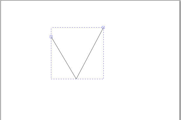 3. クリック位置をつなぐ直線が引かれる
