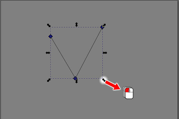 9. 拡大縮小ハンドルをドラッグ