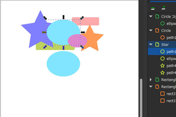 94. "Star" レイヤのオブジェクトが再表示される