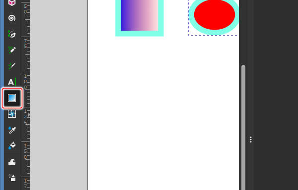 69. グラデーションツールに切り替わっている
