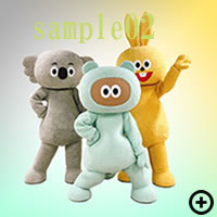 たぬきゅん、ラビやん、コアラさん