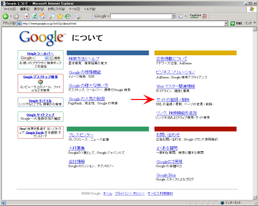 �uGoogle �ɂ��āv�̓��e