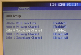 �V�X�e��BIOS��RAID�\����ݒ�