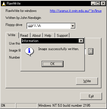 FDD�쐬�I���̃��b�Z�[�W