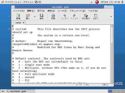 /etc/inittab��ҏW