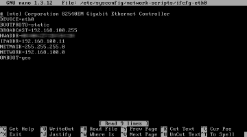 /etc/sysconfig/network-scripts/ifcfg-eth0�̕ҏW���