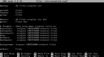 /etc/nsswitch.conf�̕ҏW���