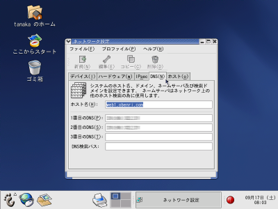 DNS�̐ݒ�E�C���h�E
