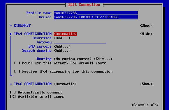 IPアドレス設定