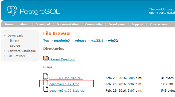 pgAdminダウンロード03