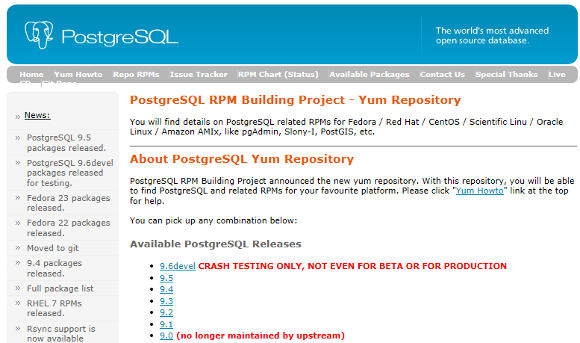 PostgreSQLダウンロード01