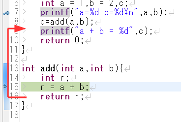 関数の中の処理から出る（ステップリターン）