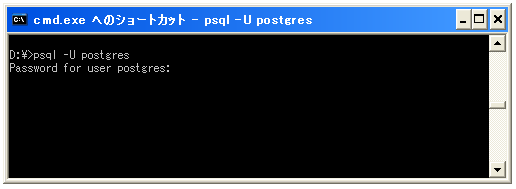 psql�R�}���h��PostgreSQL�֐ڑ�
